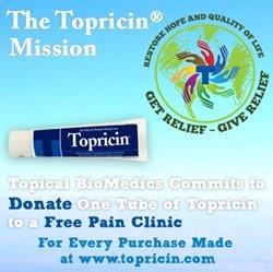 Topricin's Get Relief, Give Relief Mission delivers pain relief into the hands of those in need