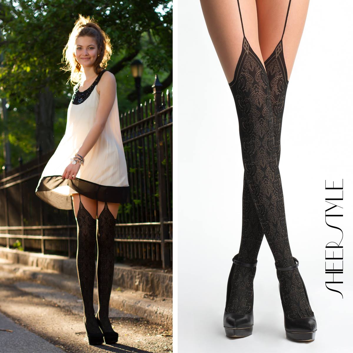 Turn heads in these fashion stockings