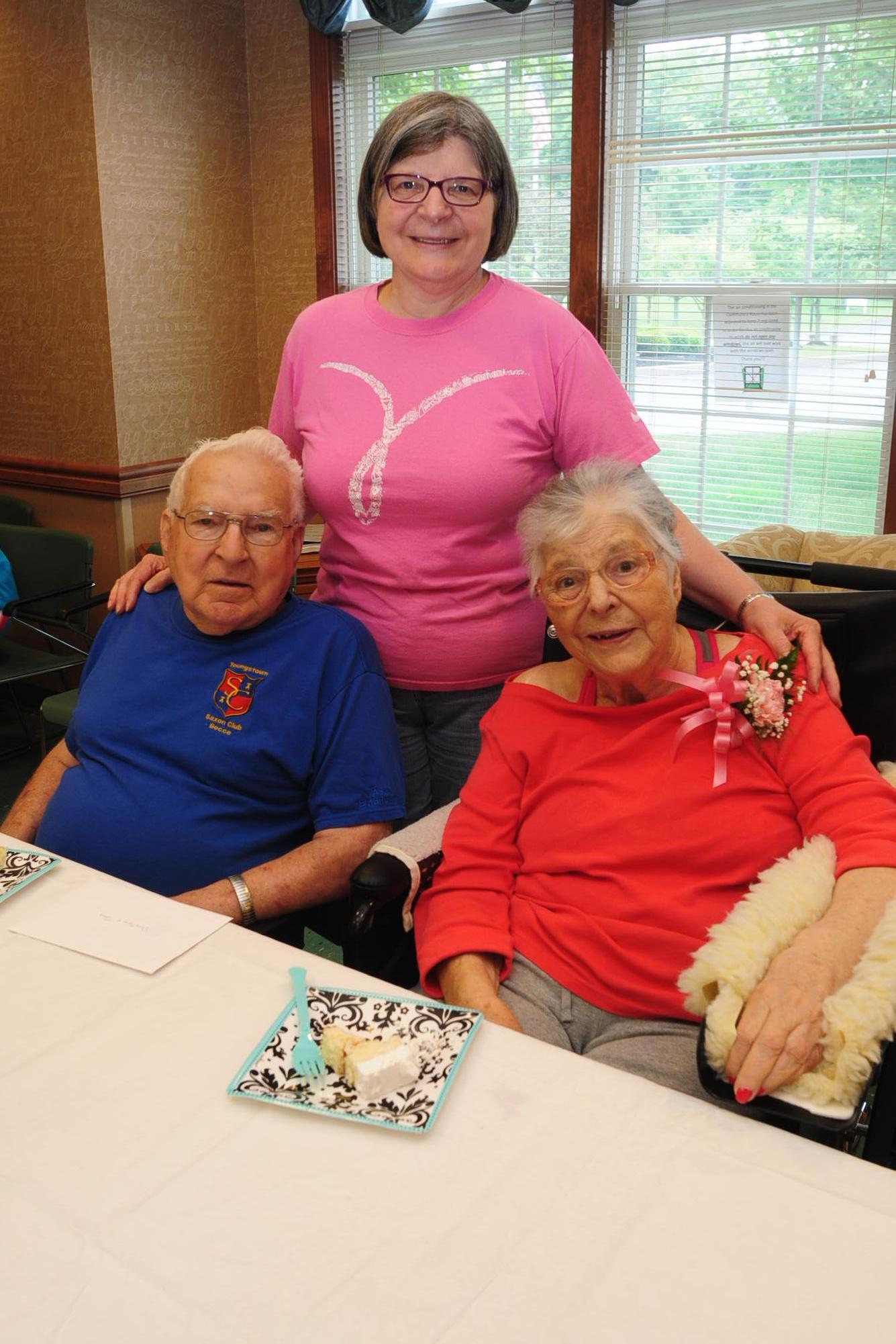 Dorothea and Tom Fizet celebrate their 63rd wedding anniversary with their daughter, Judy Williams of Tacoma, Washington. The couple plans to move to Washington State this month to be near their child