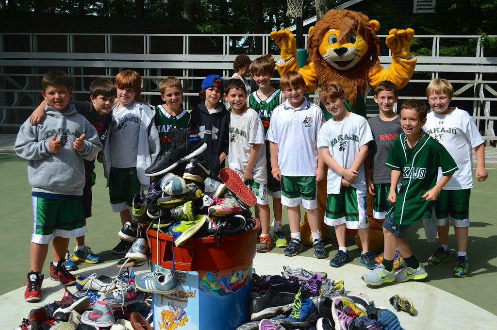 Maine Camp Experience campers participate in Maxcure Foundation's Dunk Your Kicks