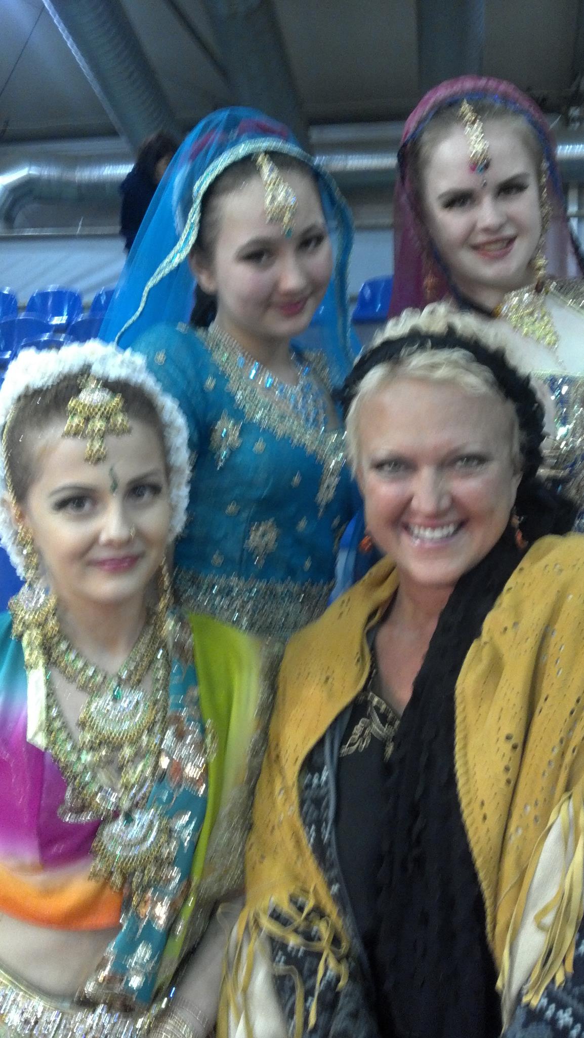 Dr. Kaye with dancer's in Russia.