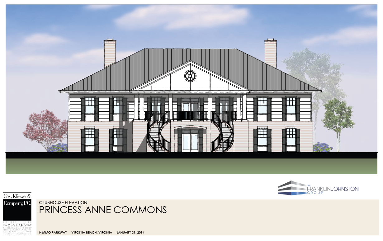 Clubhouse Elevation, Princess Anne Commons