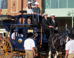 Prince William and Kate ride tallyho aboard the Hansen-built Express Ranch Stagecoach