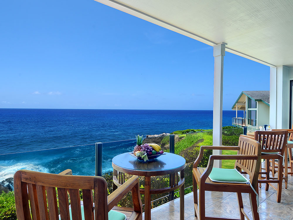 Enjoy the View from an Oceanfront Lanai.