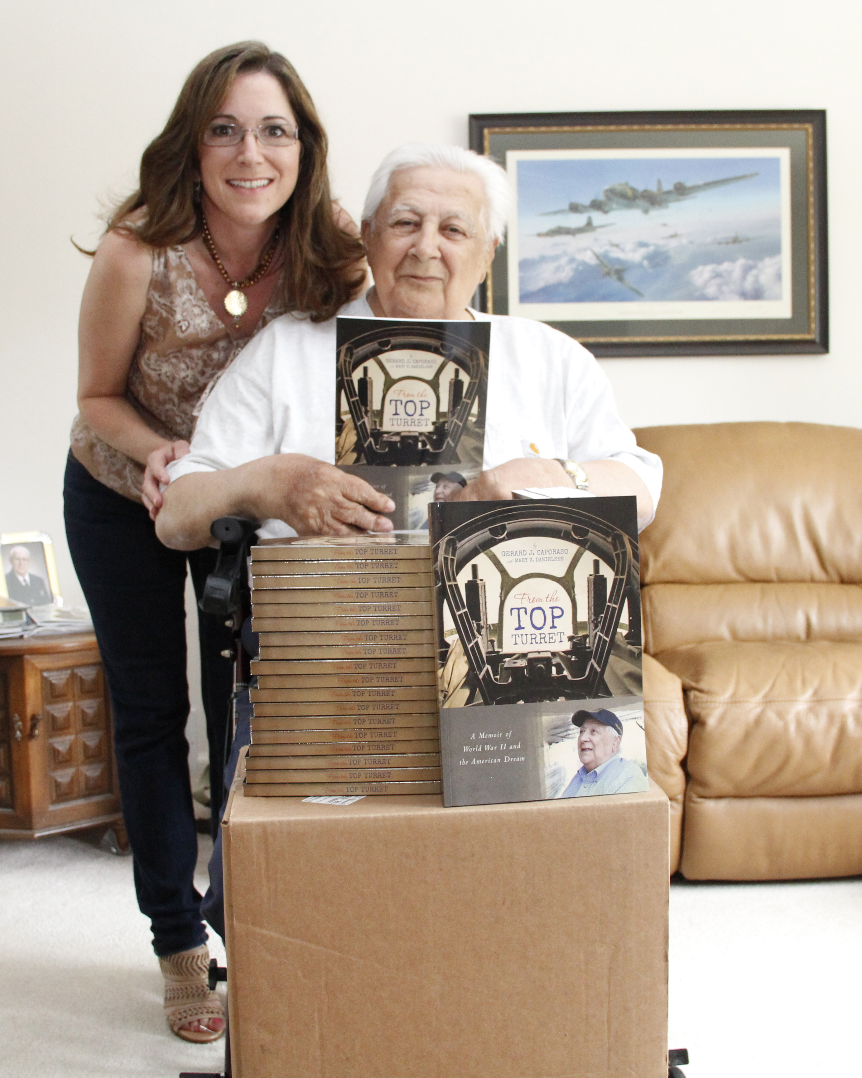 Gerard J. Caporaso, author of From the Top Turret: A Memoir of World War II and the American Dream, with co-author Mary V. Danielsen