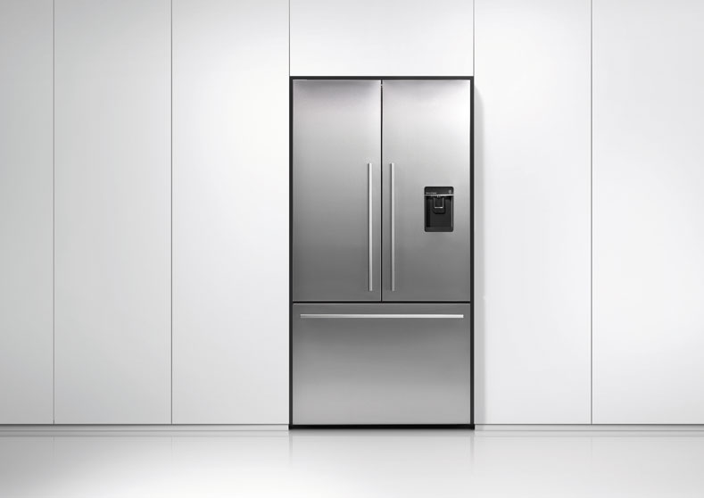Fisher & Paykel 20-cubic foot, French Door Refrigerator (closed)