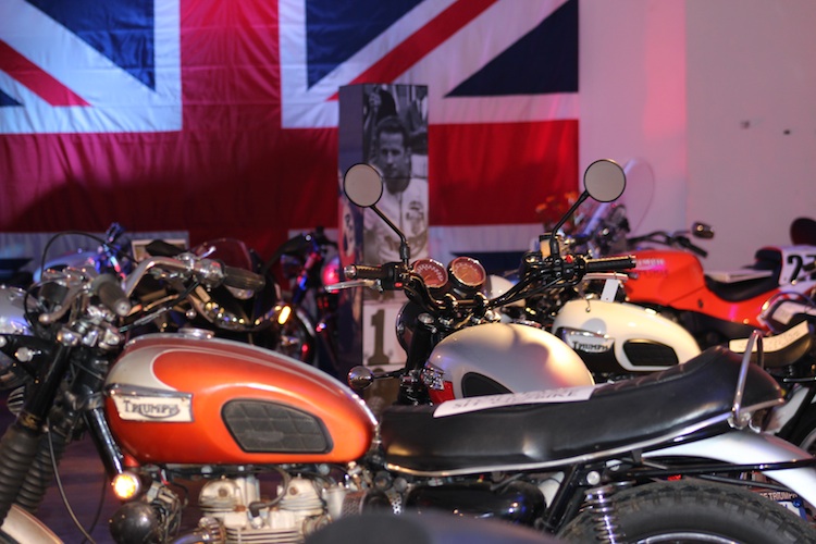 Ray Price Triumph showcases vintage British motorcycles and cars.