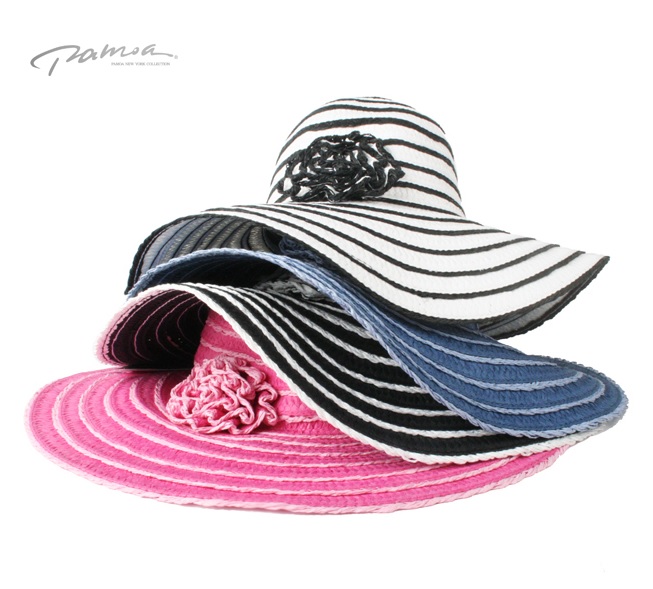 PMF130 2 1/2inch 2 TONE WIDE RIBBON FLOPPY HAT