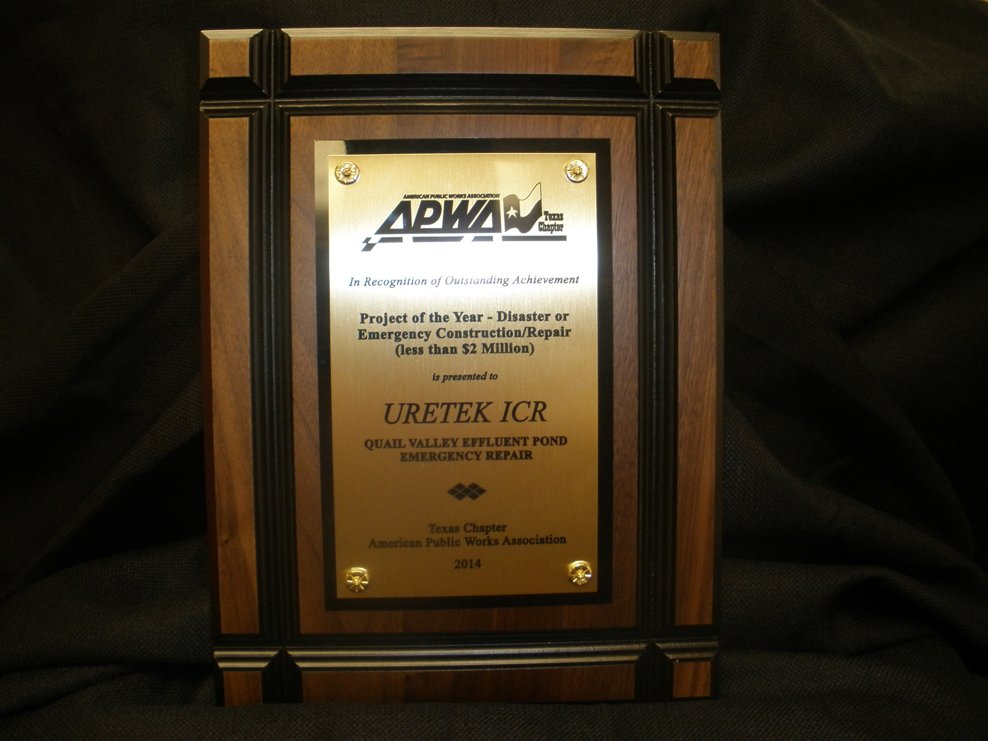 URETEK ICR Gulf Coast Wins Project of the Year Award from TPWA