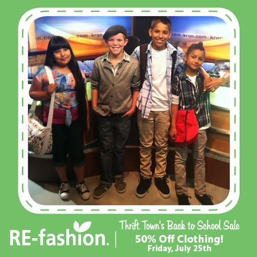 50% Off All Clothing Friday July 25th at Thrift Town's Back to School Sale