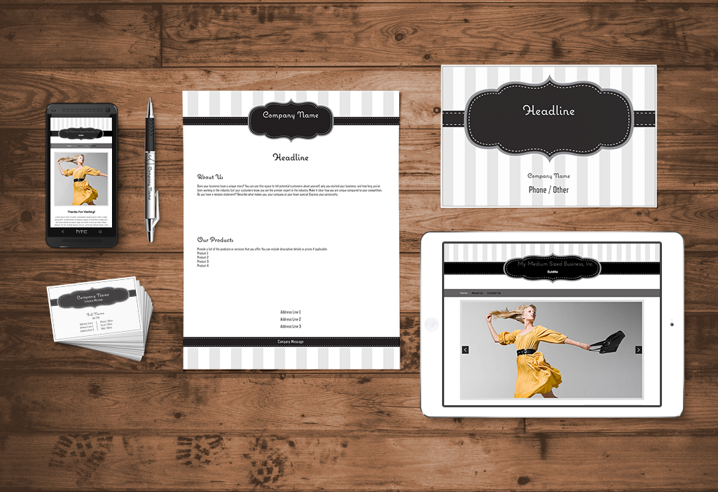 Webs now offers theme-matching physical marketing products from Vistaprint.