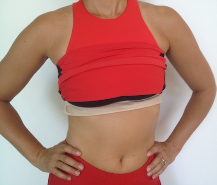 Underboob breast sweat absorbers in ACTION