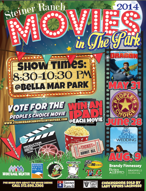 Square Cow Movers Sponsors Steiner Ranch Movies in the Park