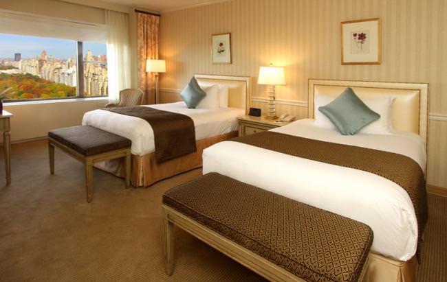 A beautiful guest room at Park Lane Hotel - an ideally located Central Park Hotel.