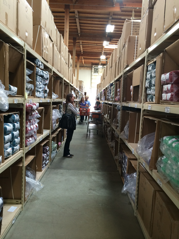 Yarn Store Owners in Cascade Yarns Warehouse