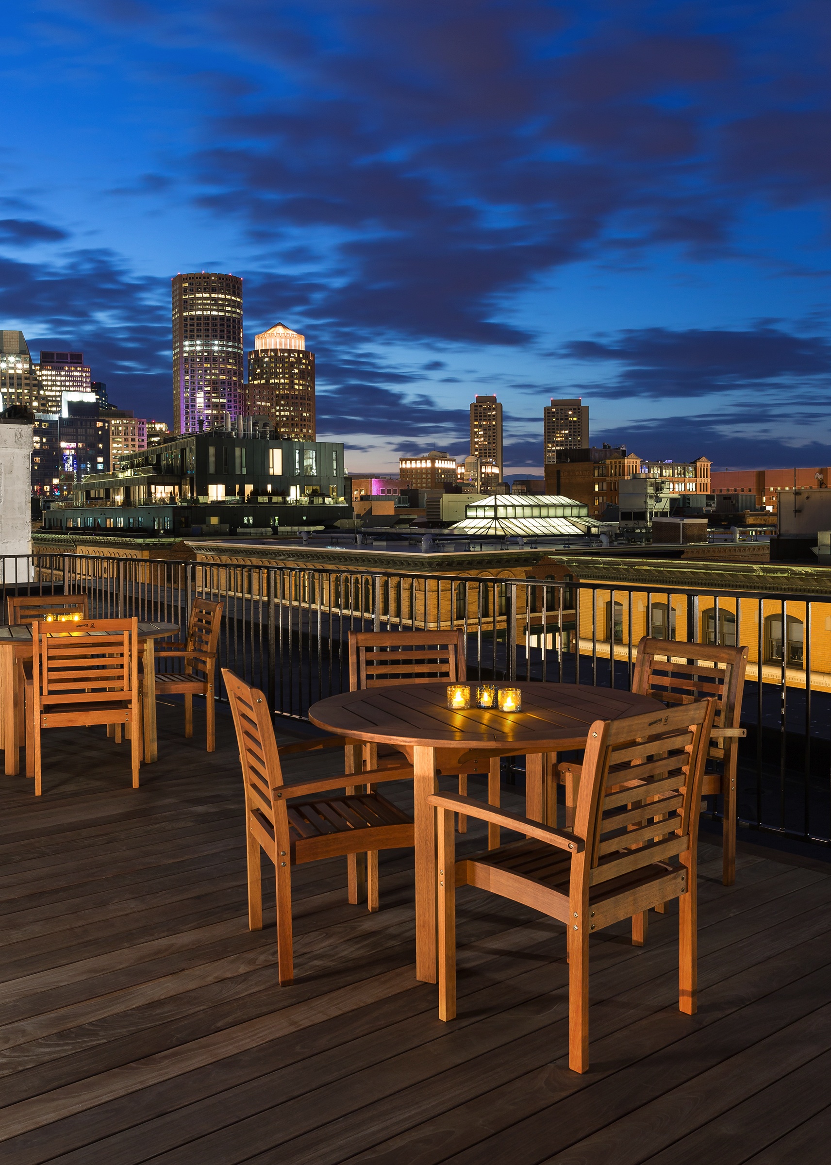 381 Congress Rooftop Deck with Views of the Boston skyline and harbor