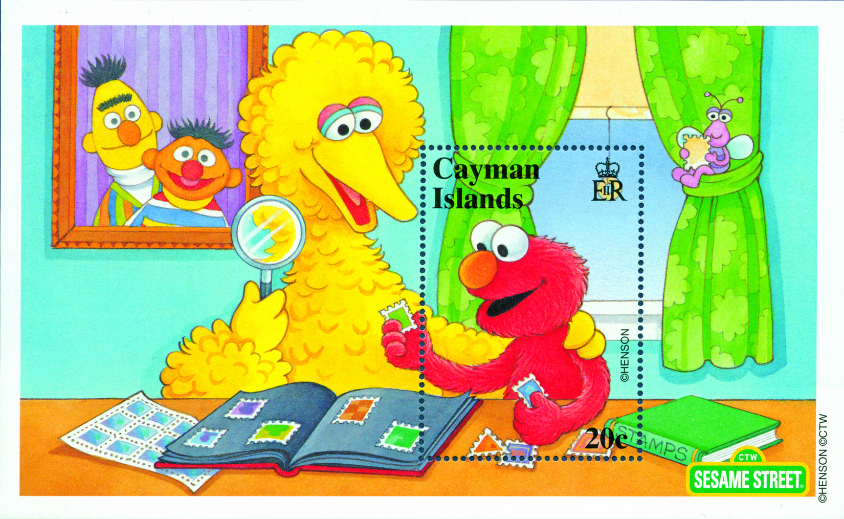 Elmos loves stamp collecting!