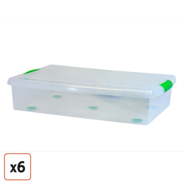 Stor-n-Slide Underbed Storage Box, Pack of 6