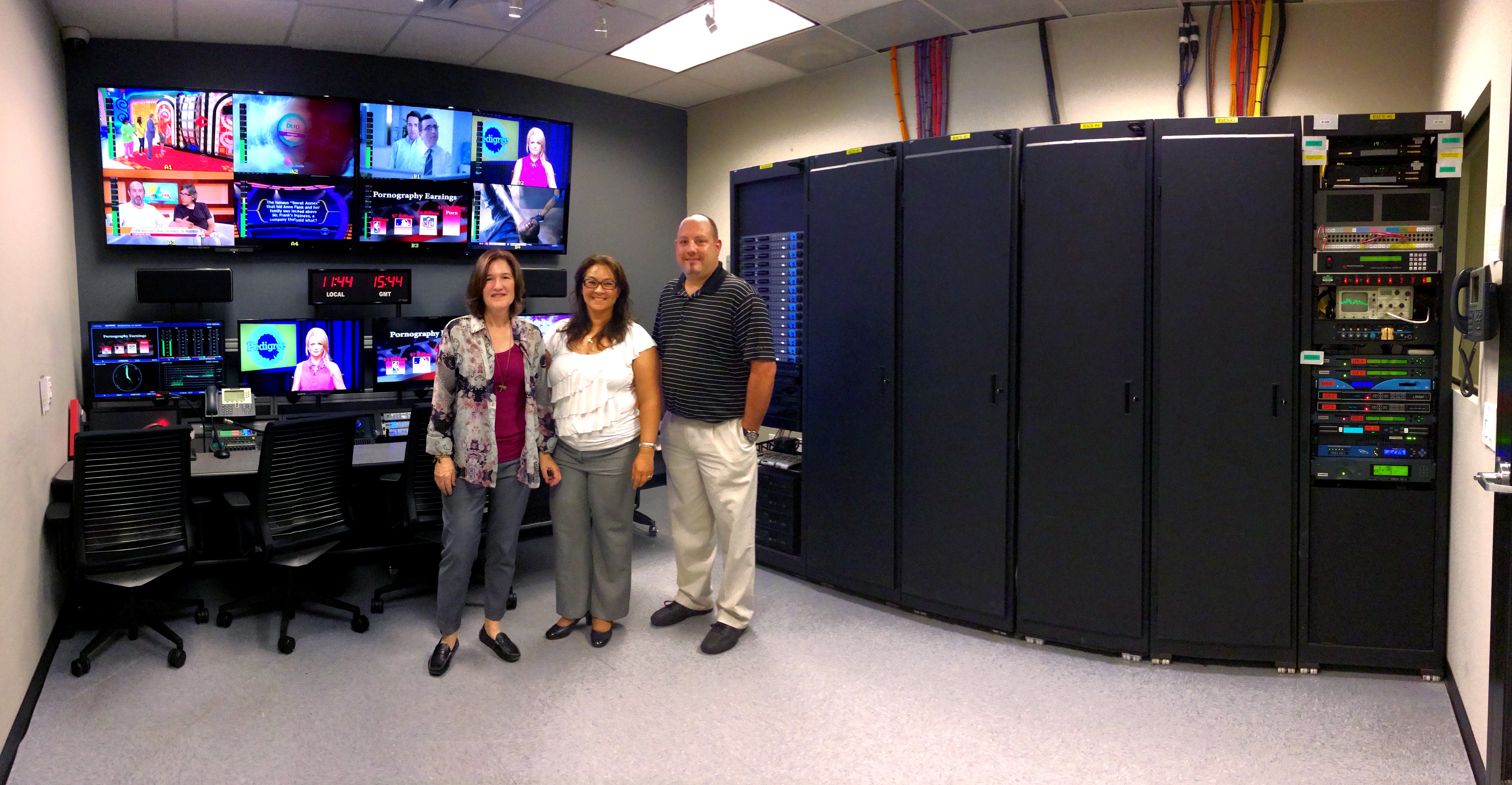 Debby Miller, Scott Goldsmith and Chari Hill  in the new Master Control Room