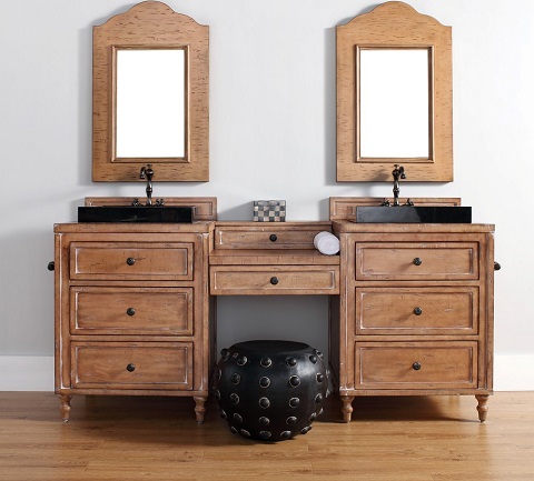 Copper Cove Double Makeup Bathroom Vanity 300-V26-DRP-D from James Martin Furniture