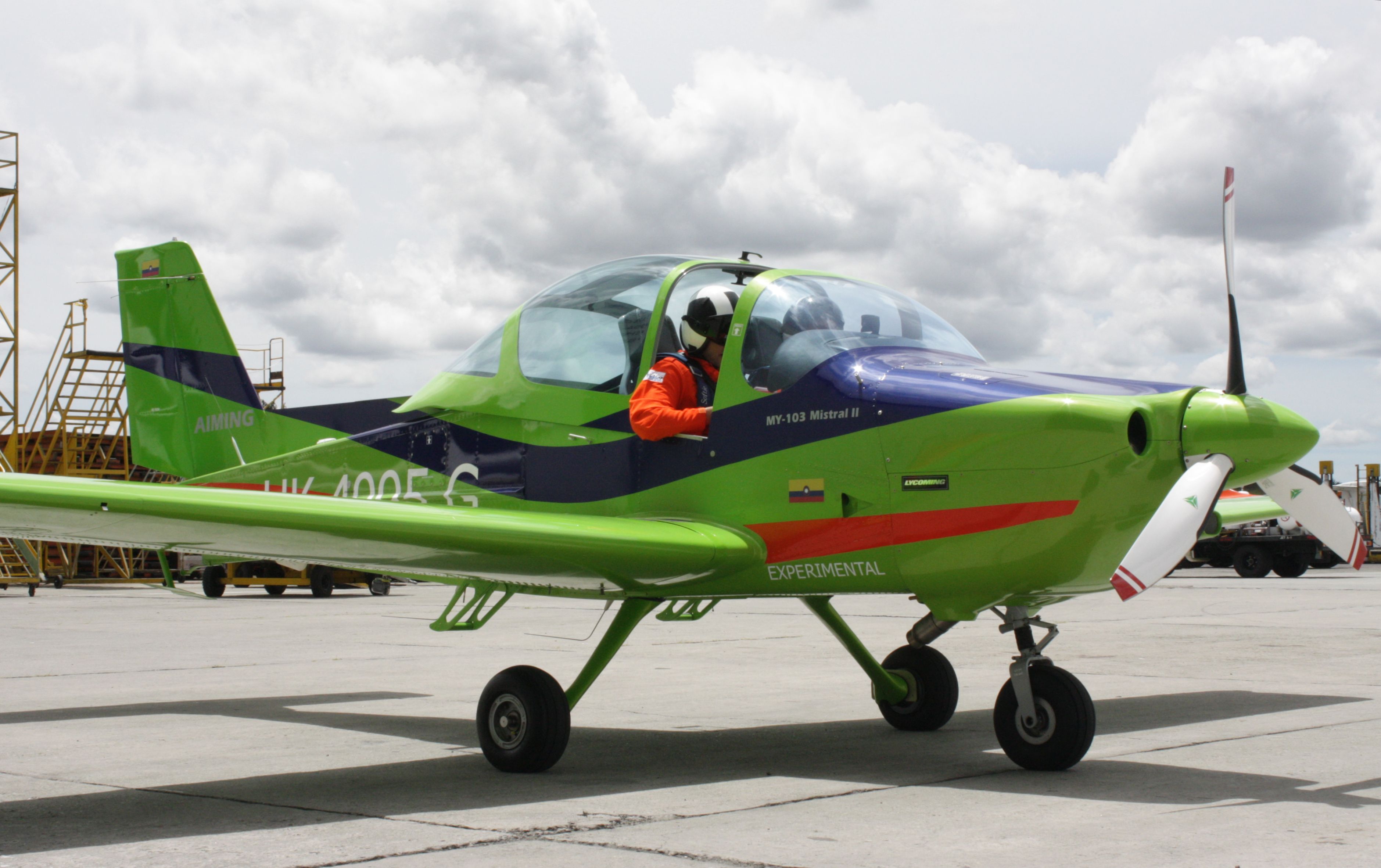 Mylius MY-103 Mistral II before its maiden flight at Rionegro airport in Colombia