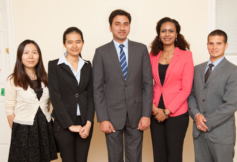 9th Place, Erie Team: Rong Wen (China), Sophy Hok (Cambodia), Kashif Khan (Pakistan), Helen Gossa (Ethiopia), and Nelson Figueroa (USA)