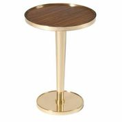 Pearson’s “9670 Drinks Table” is made from solid brass with a zebrano veneer wood top.