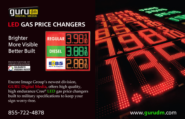 Guru Digital Media High Quality Gas Price Changer Signs