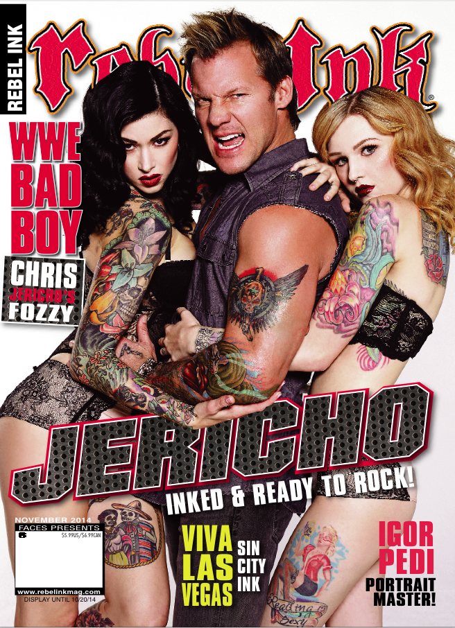 Jericho on cover of Rebel Ink Oct/Nov 2014