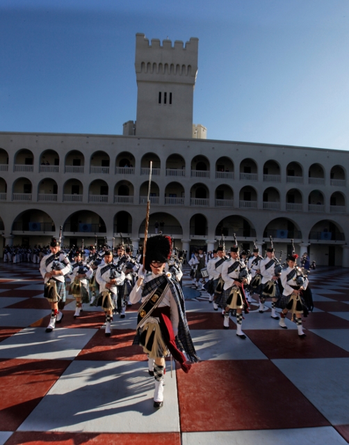 The Regimental Band and Pipes at The Citadel in Charleston, S.C.