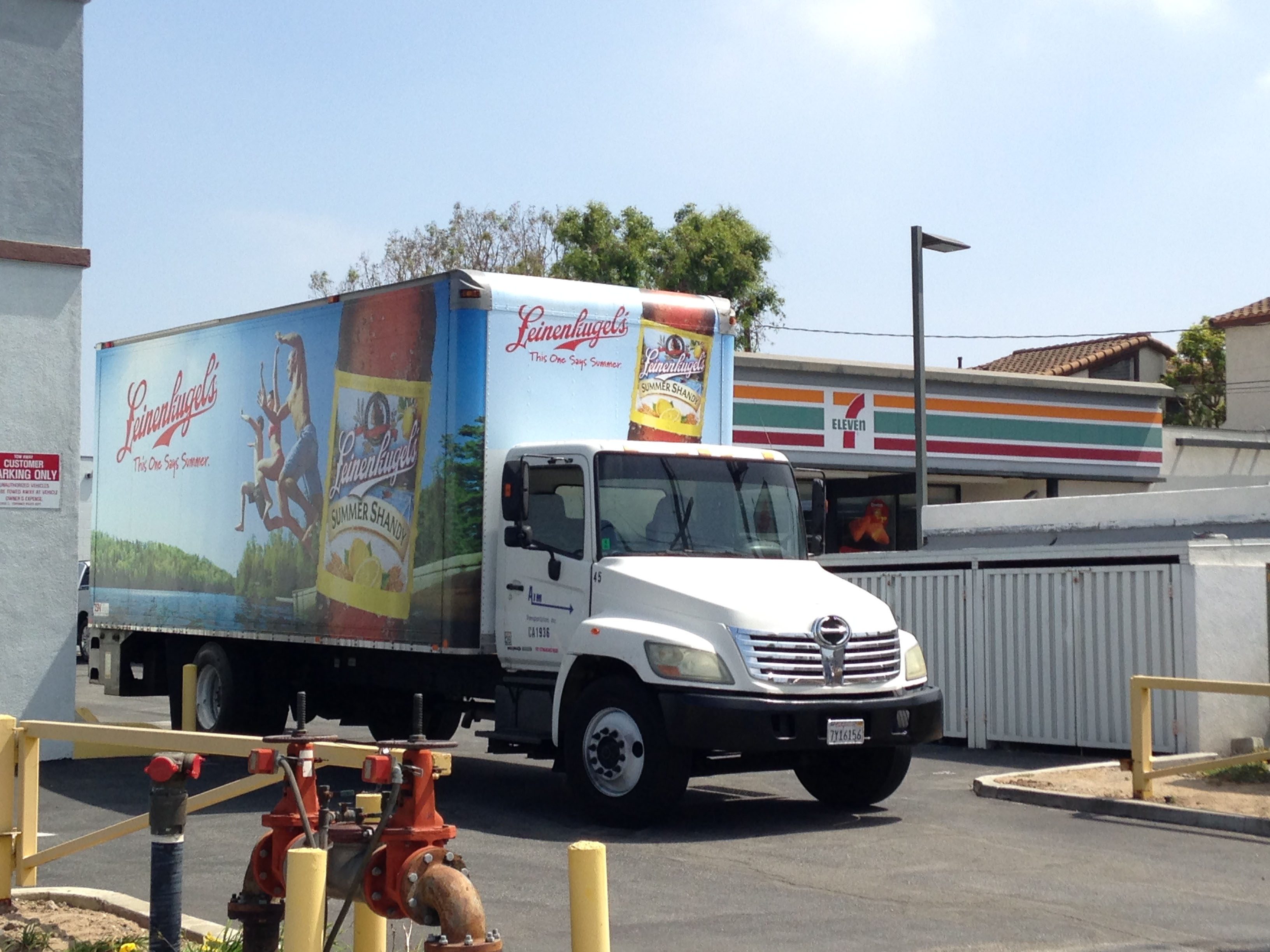 A TSN truck promoting Leinenkugel's Summer Shandy making deliveries in Los Angeles