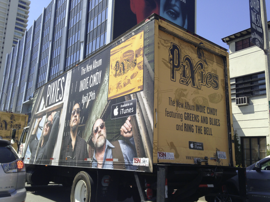 TSN trucks promoting the Pixies on the Sunset Strip