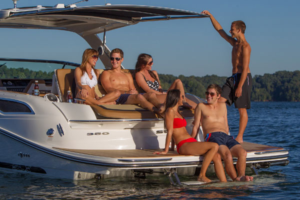 Popular boat models like the Sea Ray 350 SLX are helping to drive sales in 2014.