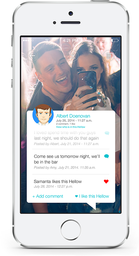 Tag and interact in real time with friends