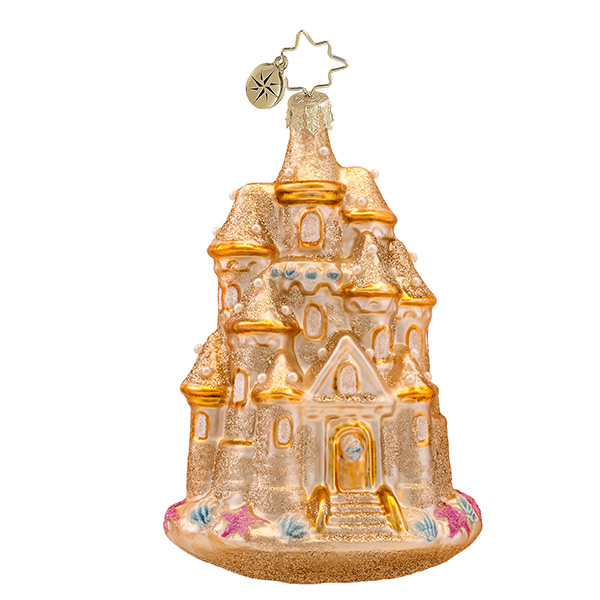 The Surf & Sun 2014 Christopher Radko Seaside Chalet ornament will take you to distant shores!