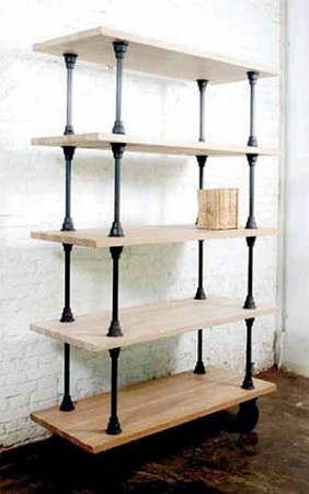 V21 5-Tier Shelving Unit In Weathered Oak HGDA137 From Nuevo Living