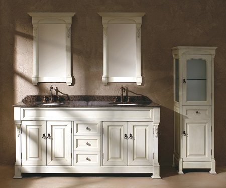 Brookfield 72" Double Bathroom Vanity With Cabinet In Cottage White 147-114-5741 From James Martin Furniture
