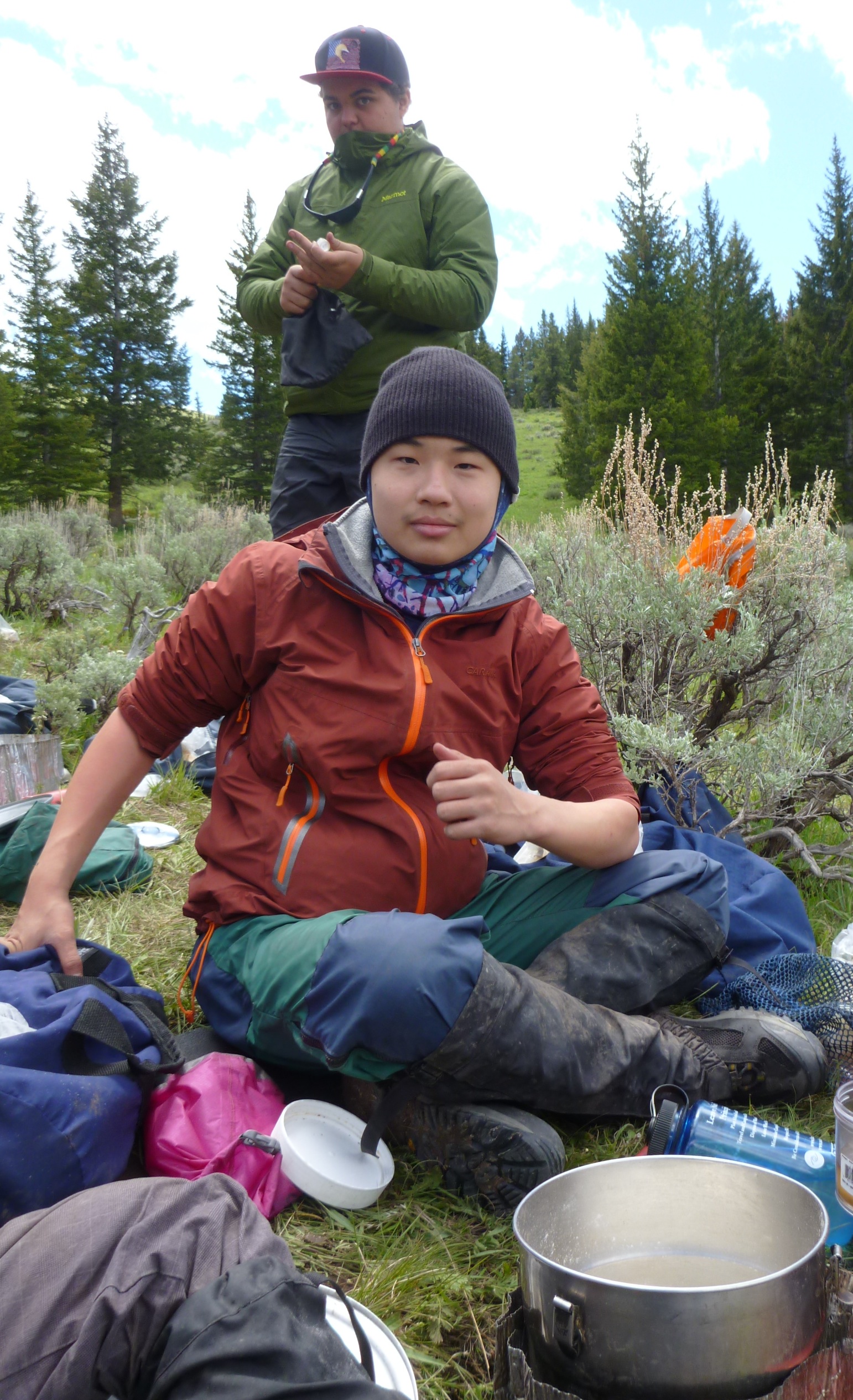 One student traveled in Montana wilderness.