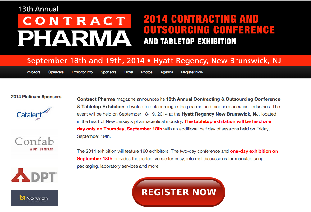 Contract Pharma Magazine’s 13th Annual Contracting & Outsourcing Conference