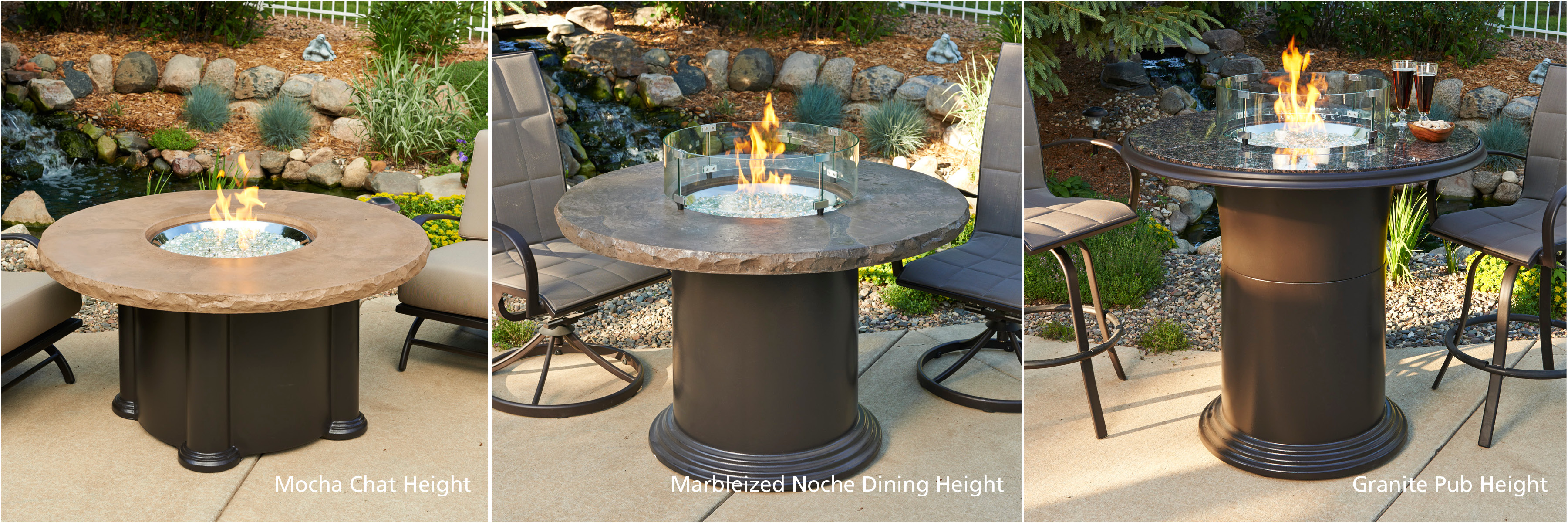 Update Colonial Collection Fire Pit Tables, Tall Fire Pit Table With Chairs