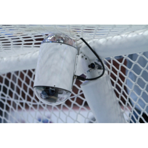 VidOvation GoalCam Mounted in Hockey Goal