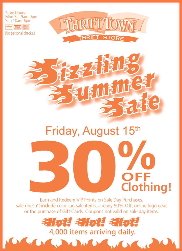 Sizzling Summer Sale at Thrift Town