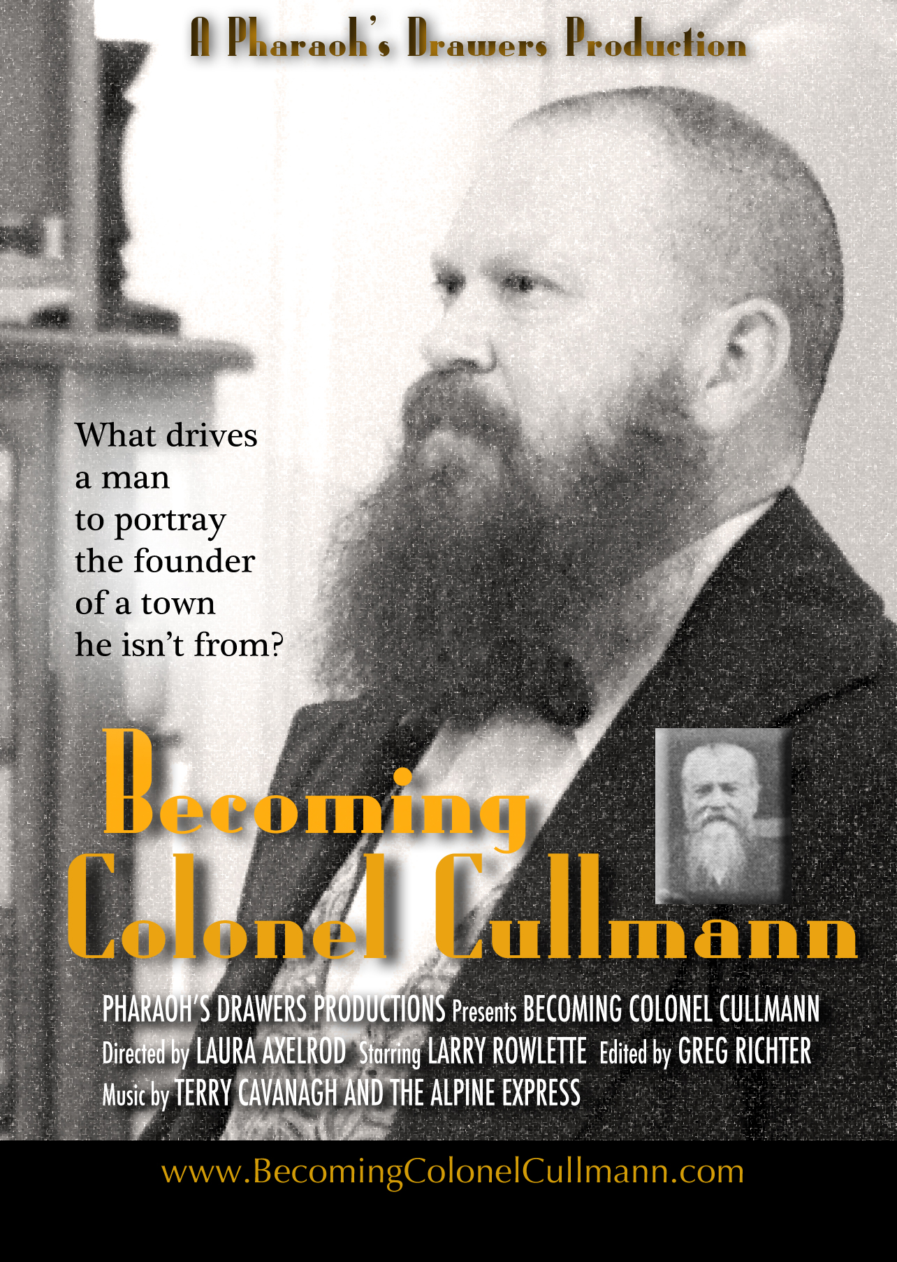 Film poster for "Becoming Colonel Cullmann," a short documentary about historical re-enactors