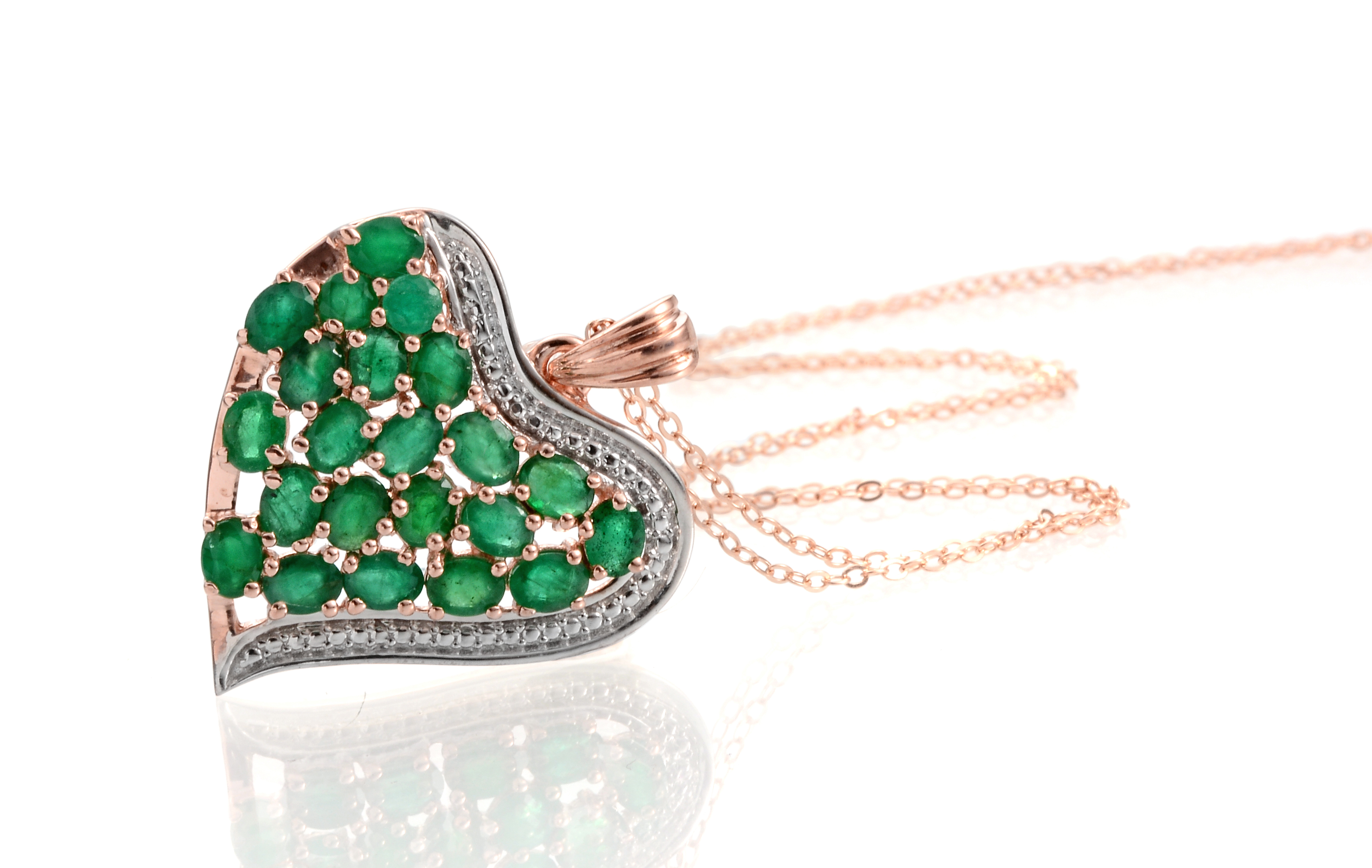 Kagem Zambian Emerald Heart Pendant