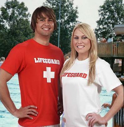 Red And White Lifeguard T-Shirts