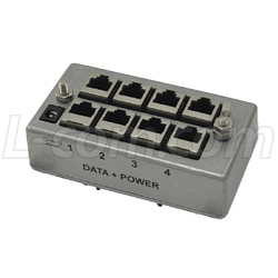 DIN Mountable Power Over Ethernet (PoE) Midspan/Injector