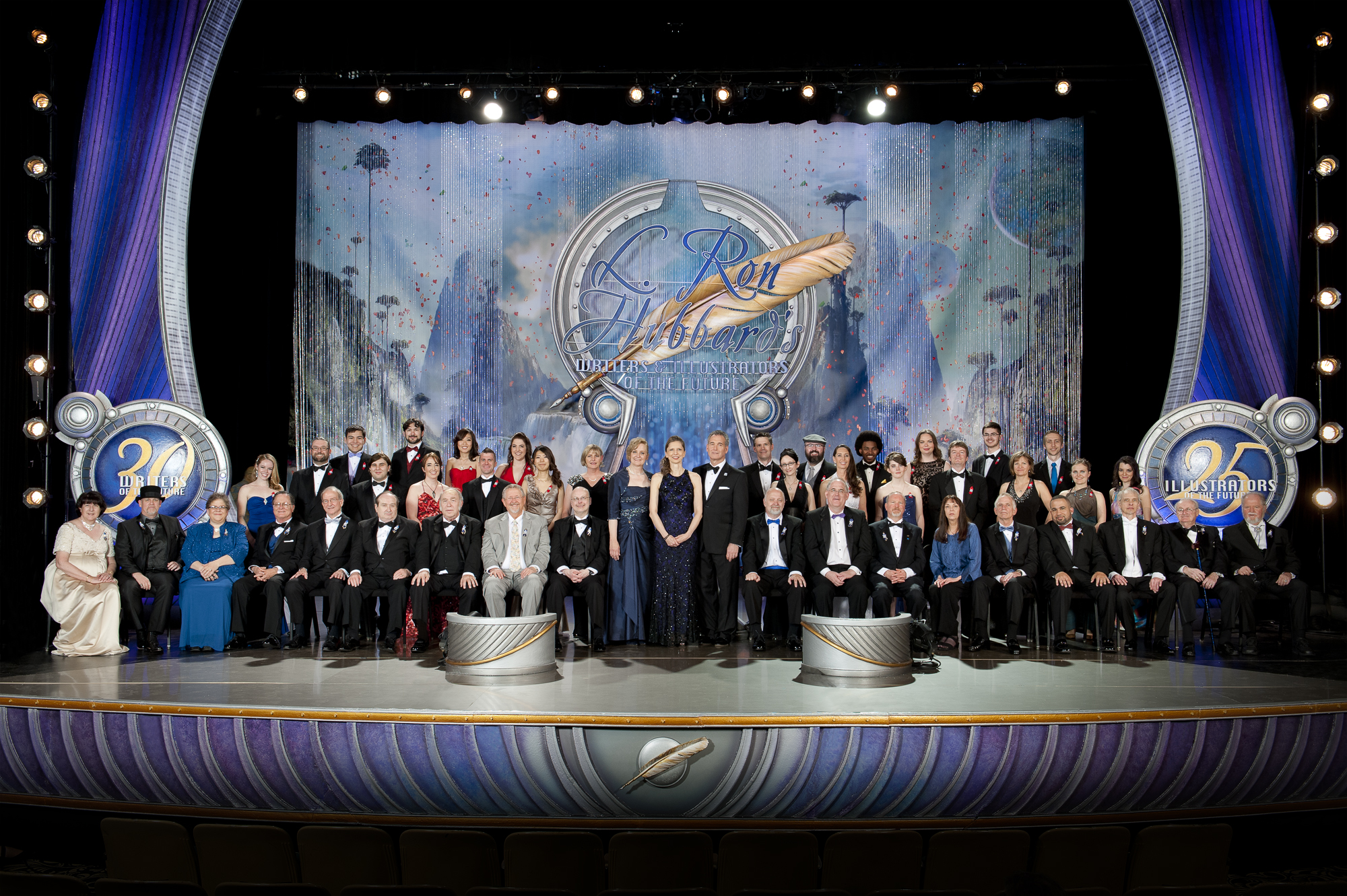 Winners and judges from L. Ron Hubbard Awards Ceremony 2014.