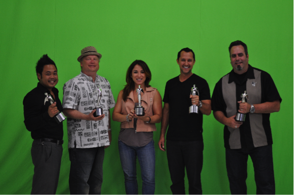 The Flash Point team and Tom Grill receiving their Telly Awards