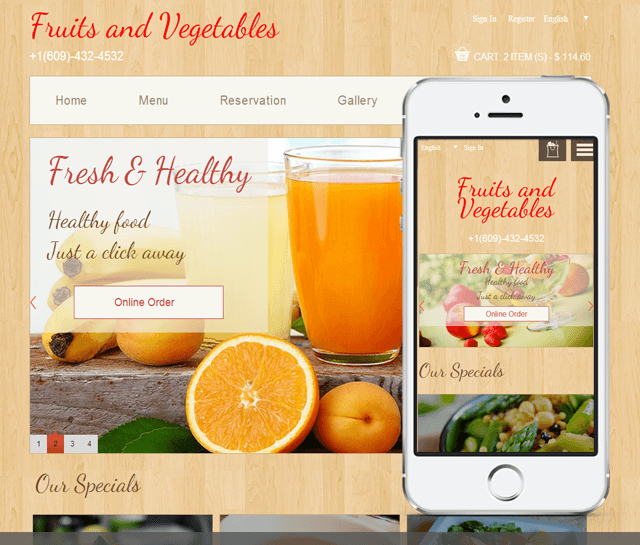 Vegetarian Restaurant & Mobile App by Restaurant Solution