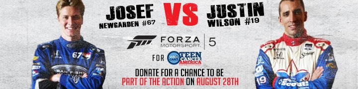 IndyCar Drivers Josef Newgarden and Justin Wilson for Teen Cancer America's Race Against Cancer